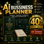 AI Business Planner – Printable AI Business Planner | Entrepreneur Planner | Business Growth Journal | Audio Affirmations | A4 & A5 Print