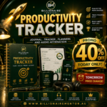 Productivity Tracker – Printable Productivity Planner | Daily Planner | Time Management Journal | Audio Affirmations | Billionaire Mentor™